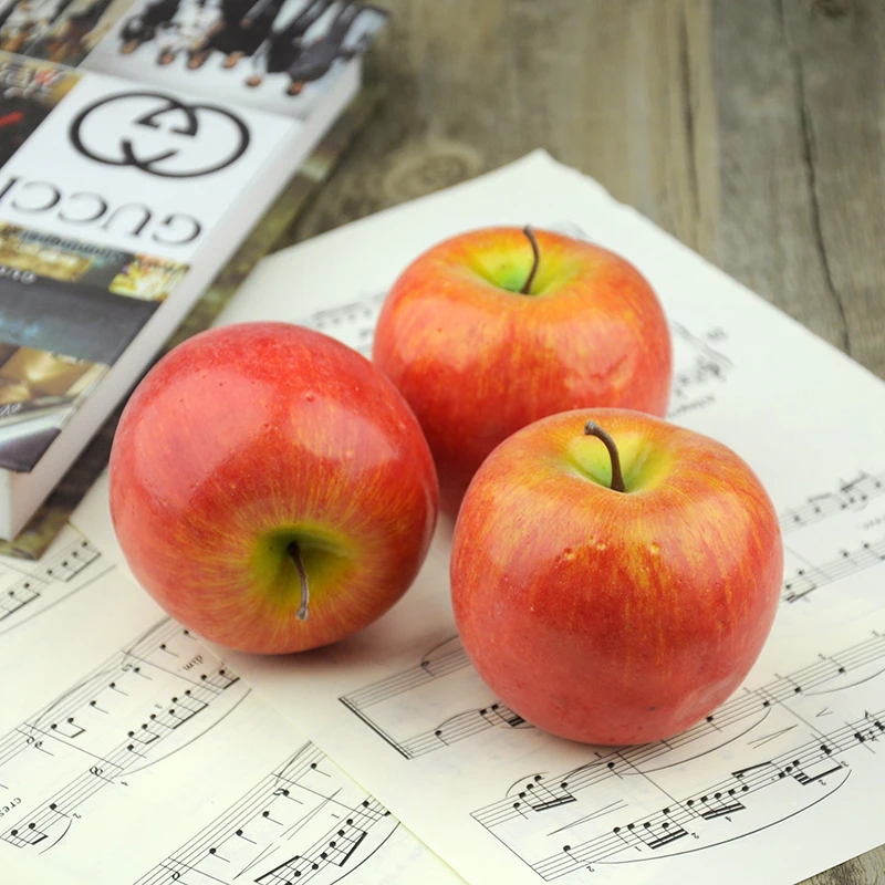

High Quality Simulation Fruit Fake Red Green Apple Photography Background Accessories Photos Studio Backdrops Props Decorations