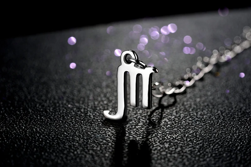 12 Constellation 925 Sterling Silver Pendant Zodiac Sign necklace Women Virgo Libra Scorpio Aquarius Necklace Wedding Jewelry