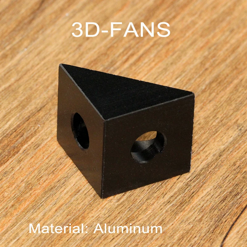 1 шт. 3D принтеры Запчасти V образными пазами Черный Угол Разъем Кронштейн с углом 90