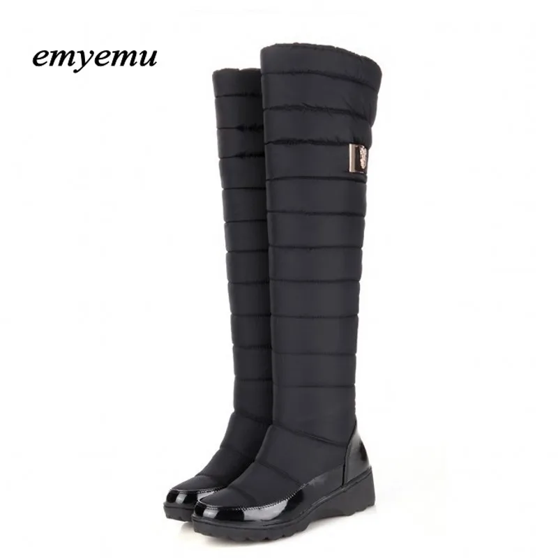 Большой размер Новое поступление супер теплые зимние сапоги модные меховые на