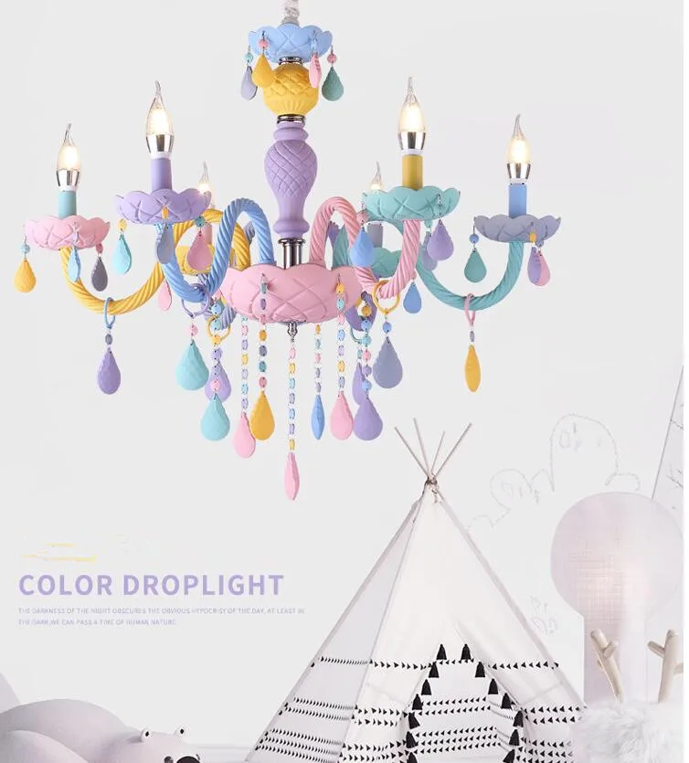 Подвесная лампа в форме свечи для ресторана спальни детской комнаты принцессы