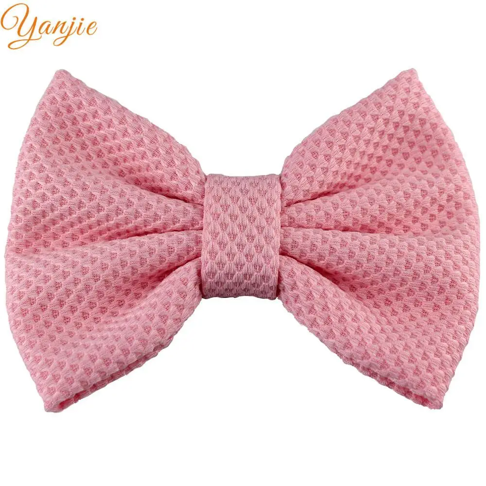 lt pink 12 шт./лот,, бутик, 5 дюймов, хлопковые банты для волос, Детские аксессуары для волос для девочек, аксессуары для волос для детей, головные уборы, заколка для волос - Цвет: lt pink