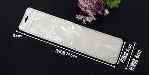 5*24,5 см 100 шт. белый жемчуг пленка упаковочный пакет для часов длинный жемчуг на молнии прозрачный пластиковый пакет с застежкой-молнией с отверстием для подвешивания