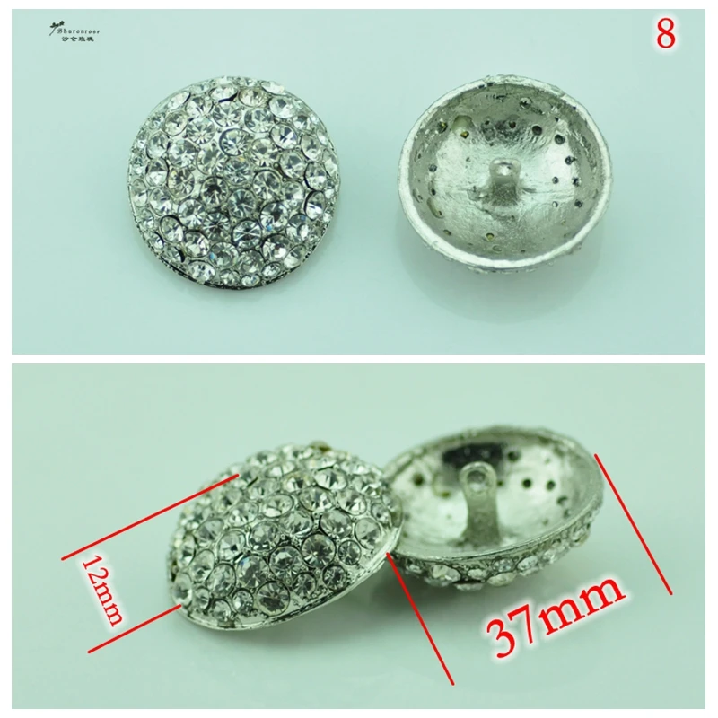 Высококачественные товары для поделок металлические пуговицы со стразами