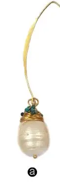 a WT-E524 жемчужные серьги в стиле барокко с медной проволокой, несколько крошечных бусин, очаровательные модные серьги, свадебные ювелирные изделия - Окраска металла: a