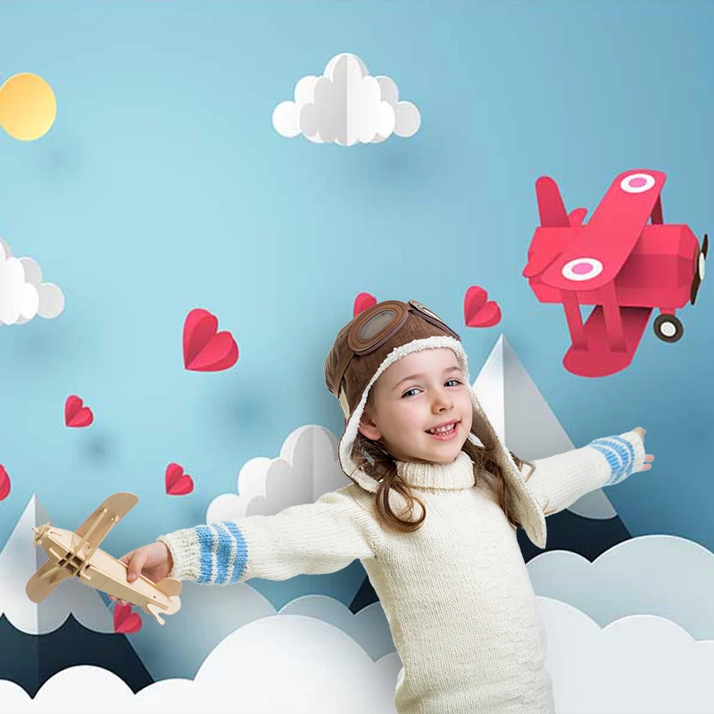 Allenjoy фотофоны дети Фон из карты с маршрутом полета горы любовь сердца милые бумажные складные камеры винил для фотографий