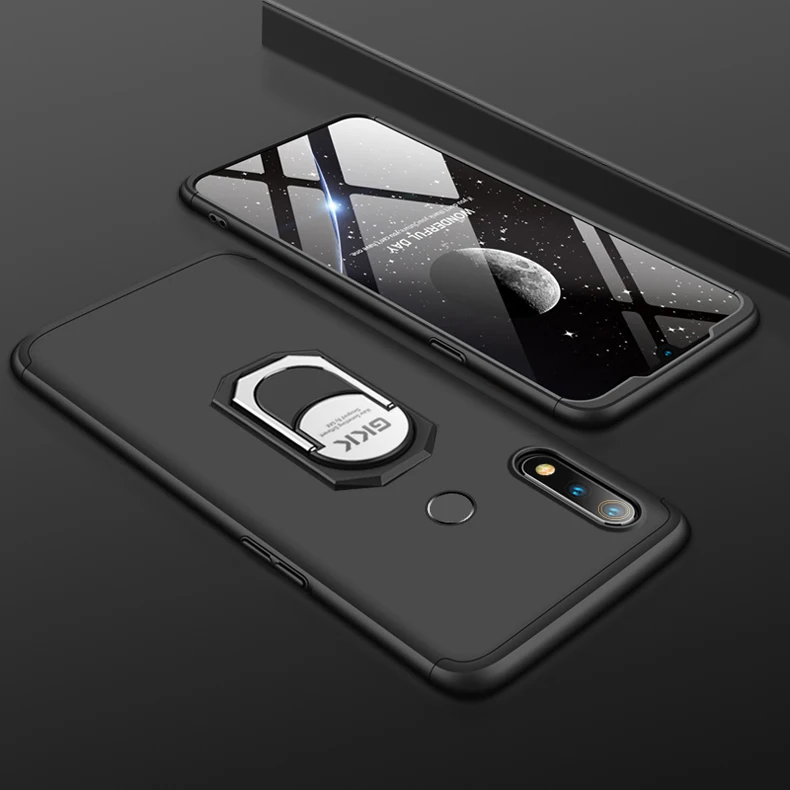 Чехол для OPPO Realme 3 Pro, роскошный защитный чехол с магнитным кольцом, ударопрочный корпус для OPPO Realme 3 Pro Coque