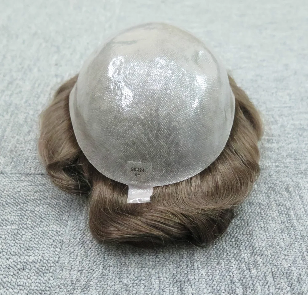 Eversilky мужской парик все поли кожи замена волос системы Toupee натуральные человеческие волосы