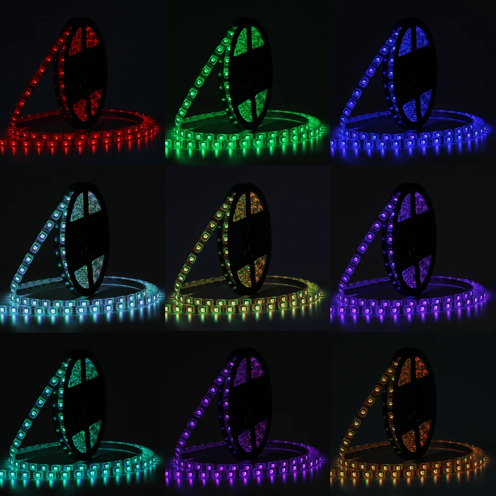 5 м 5050 RGB Светодиодные ленты свет Водонепроницаемый светодиодные гибкие
