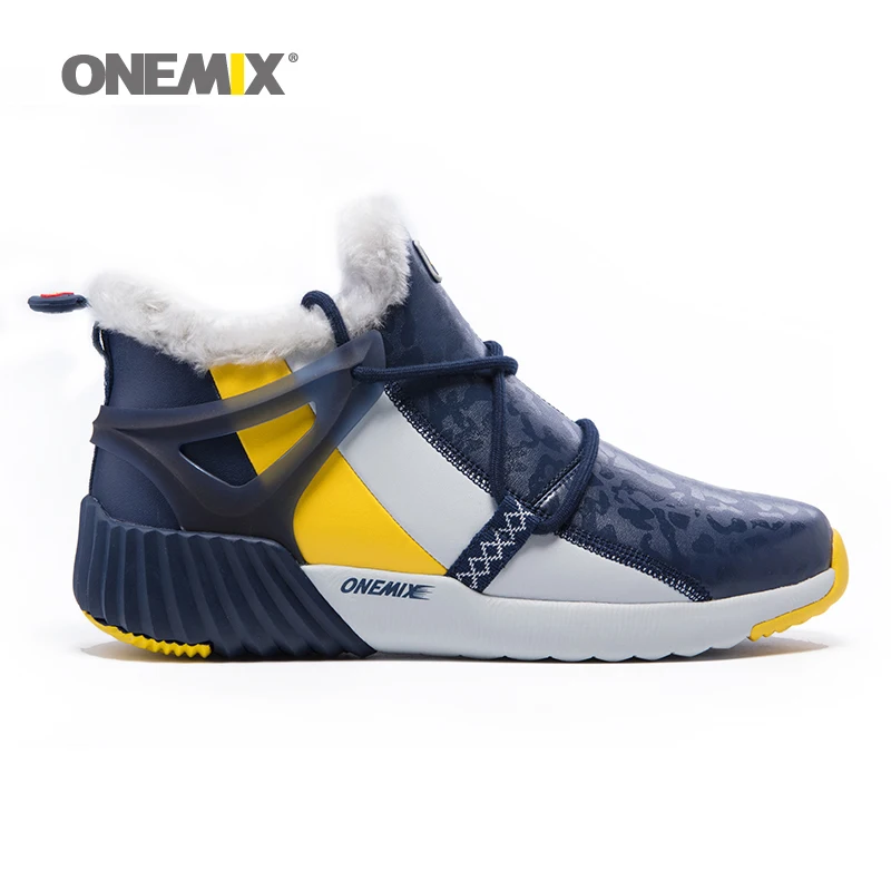 Новинка зимние мужские ботинки ONEMIX теплые шерстяные кроссовки уличная