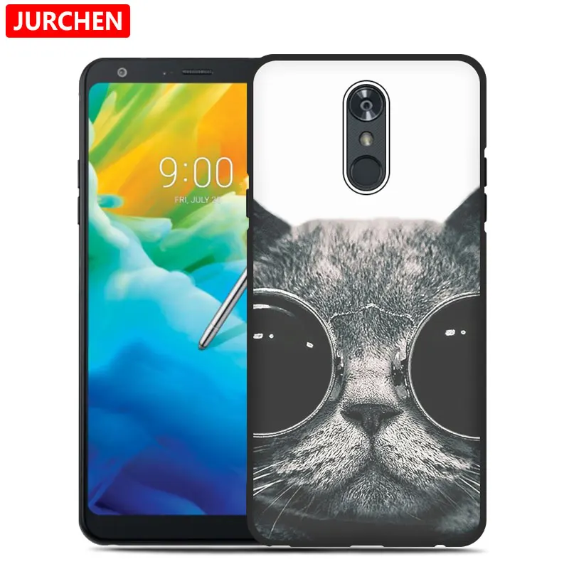 Ультратонкий чехол JURCHEN с рисунком для LG Stylo 5 Stylo5, задняя крышка, милые собака и кошка, мягкий чехол из ТПУ для LG Stylo 5, чехол для телефона - Цвет: 33
