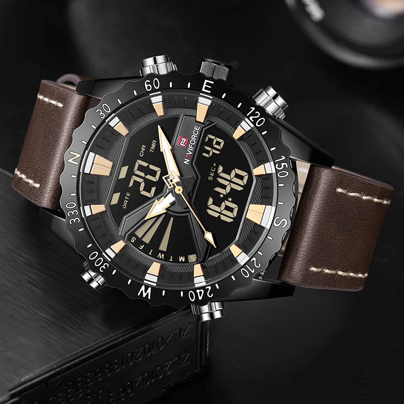 2018 новые Лидирующий бренд NAVIFORCE мужские модные спортивные часы военные кварцевые
