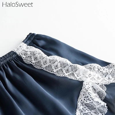 Ночная рубашка HaloSweet Slik Женский Пижамный костюм сексуальное нижнее белье