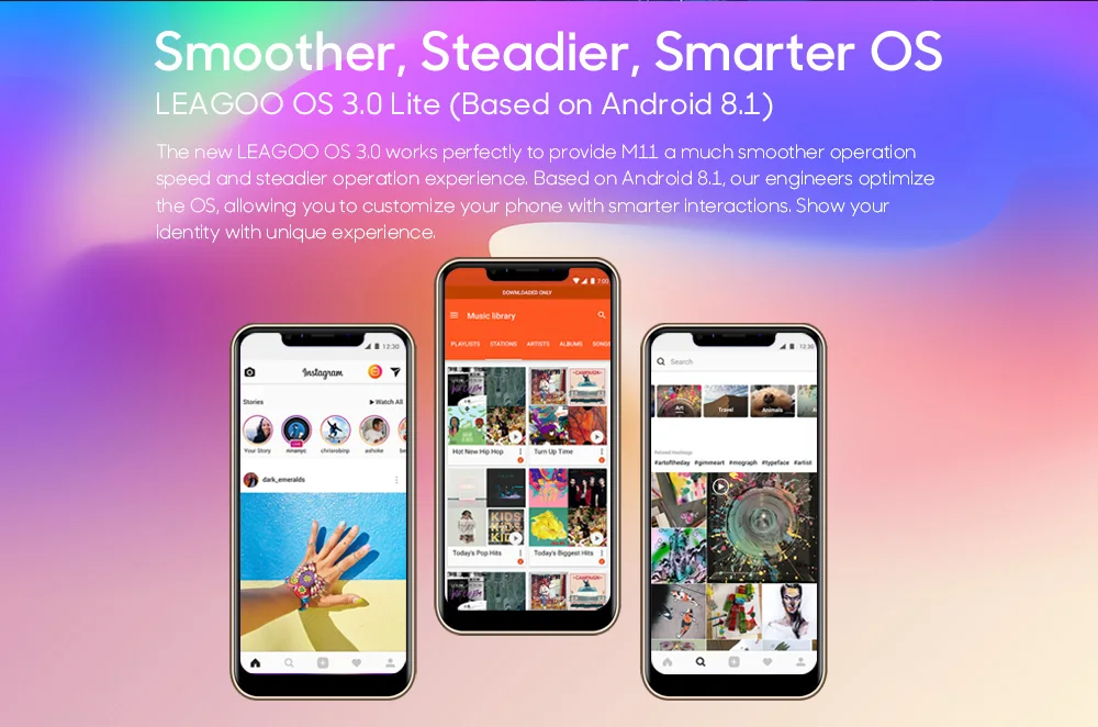 LEAGOO M11 6 18 &quotAndroid 8 1 смартфон 4000 мАч 2 Гб 16 MT6739 четырехъядерный отпечаток пальца