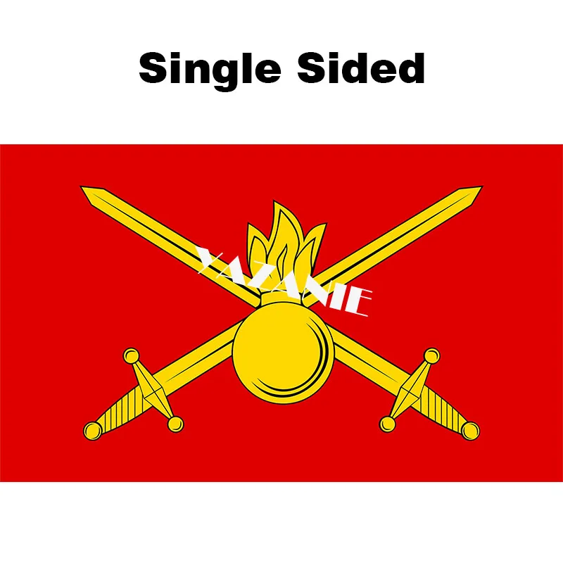 Single Sided YAZANIE двусторонний российский флаг Минобороны российской армии инженерных сил сухопутных сил флаги и баннеры - Цвет: Single Sided