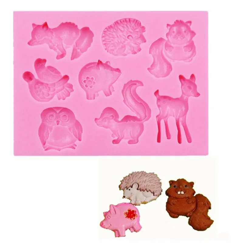 1 шт. силиконовая форма для выпечки Олень Сова|fondant silicone molds|silicone moldbaking mold |