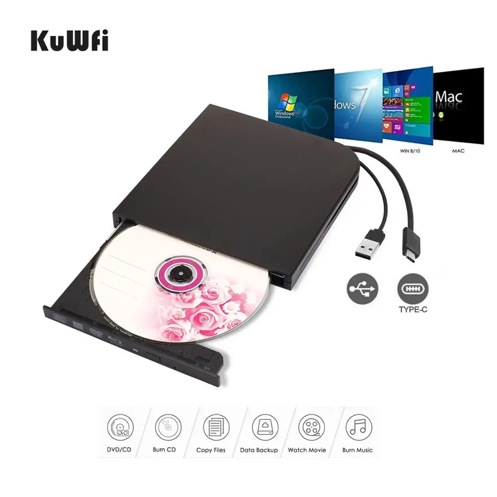 Внешний Blu Ray DVD привод горелки плеер USB3.0 Type C RW VCD CD Superdrive для Apple Pro Air iMAC ПК
