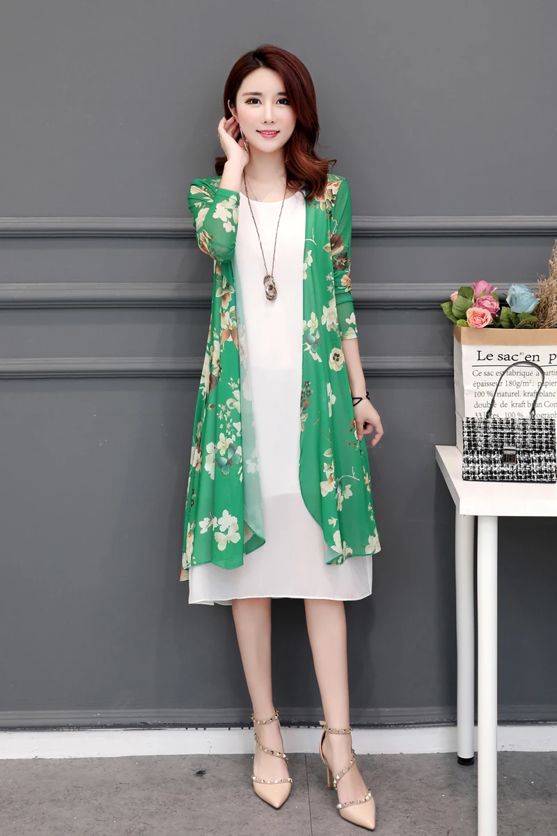 Лето плюс Размеры XL-5XL леди Monther Floral Mesh кимоно для женщин; Большие размеры Для женщин пляжные кимоно Для женщин длинные Floral Mesh Top
