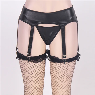 Black Garter Belt Для женщин сексуальная кожаная портупея Черный цвет; Большие размеры XL-6XL подвязки Лидер продаж высокое качество Ligueros пикантная обувь Caliente порно PW5113 - Цвет: Black Garter Belt