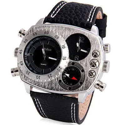 2015 new fashion brand watch leather quartz watches men high quality men's dress casual sports military wristwatches | Наручные часы