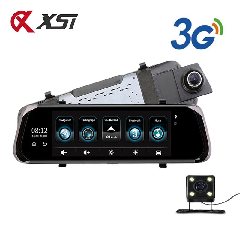 XST Android 5 0 3G Wifi 10 дюймов Автомобильный видеорегистратор зеркало заднего вида