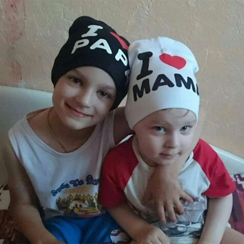 1 шт. Детская Хлопковая шапочка I LOVE MAMA/мужская Кепка новая мода милые буквы принт