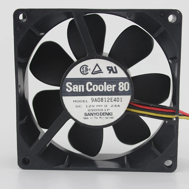 Совершенно новый оригинальный 8025 12V 0.24A 9A0812E401 двухшариковый охлаждающий вентилятор