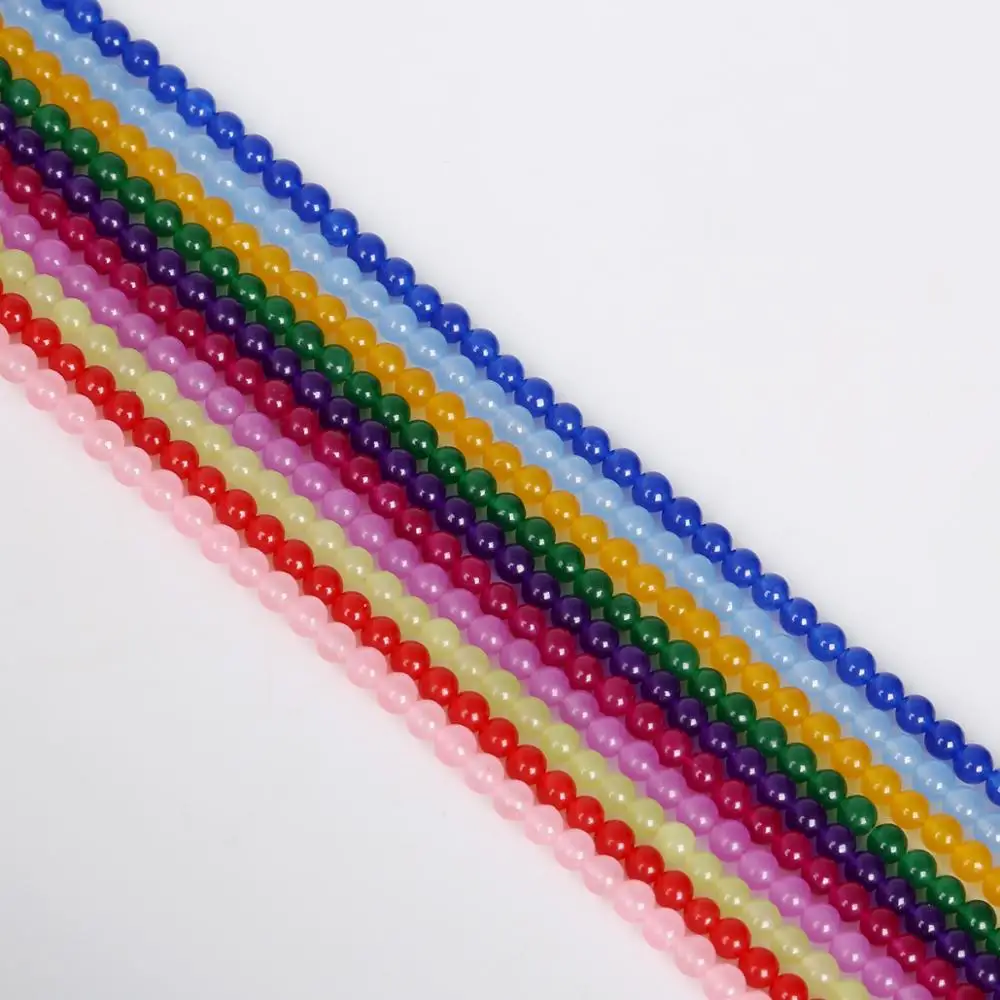 Оптовая продажа круглые бусины AAA + из нефрита разных цветов круглой формы для