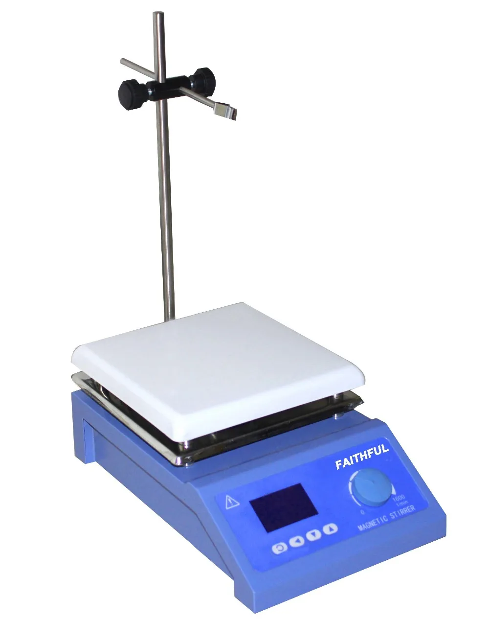 SH-4C Laboratory Digital Magnetic Stirrer with heating 19x19cm Ceramic Panel 100-2000 RPM 5L Volume Temperature Control Display |