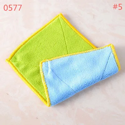 0577-2pcs-5 BLRISUP карамельный цвет маленький размер Впитывающее микроволокно кухонное полотенце блюдо ткань высокая-эффективная посуда домашнее полотенце для уборки - Цвет: 0577-2pcs-5