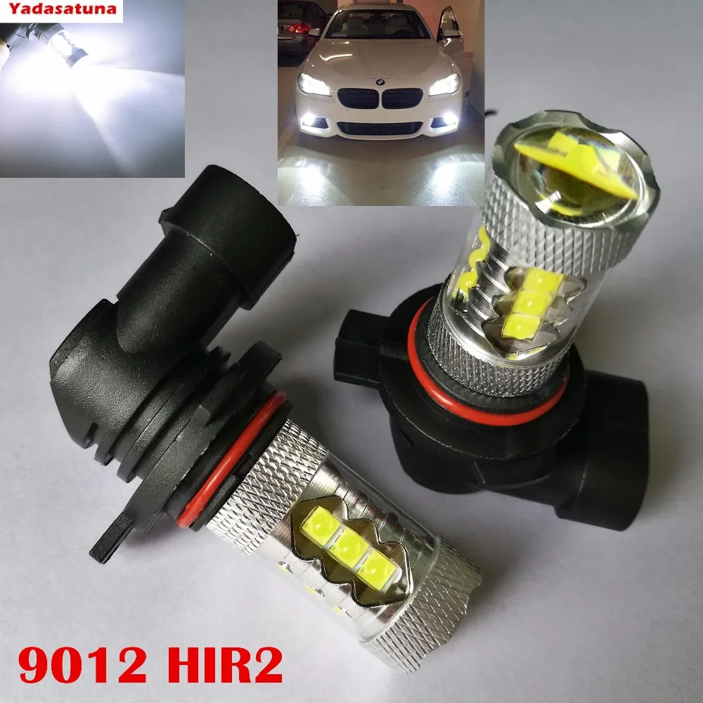 

Par Auto bombillas 9012 HIR2 80W 16 de XPE LED niebla/faro Color Blanco 6500 K 2000LM DC 12 ~ 30 V