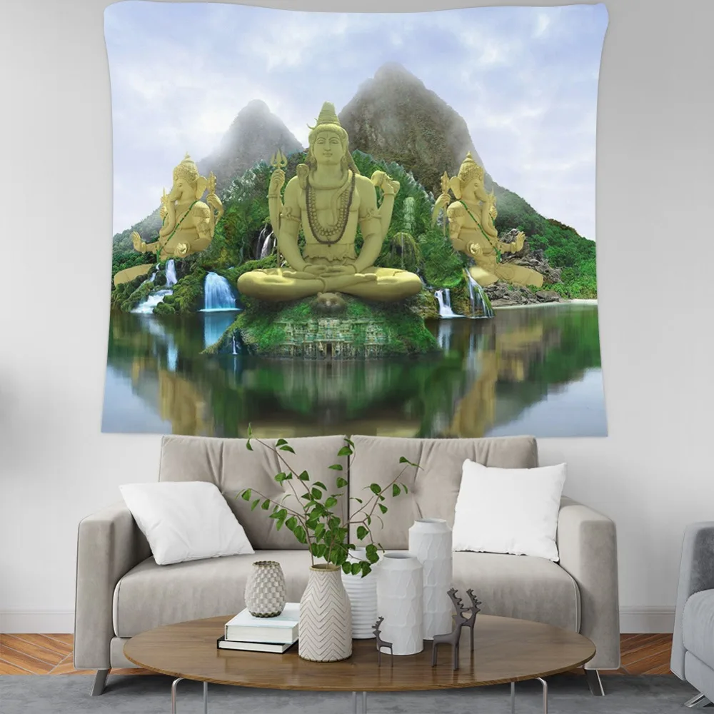 Весенние горы 3d гобелены с Буддой природа настенный индийской настенные одеяло