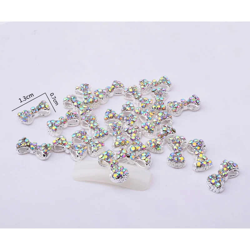 Галстук бабочка из металлического сплава 10 шт.|nail art decorations|nail supplies3d alloy |