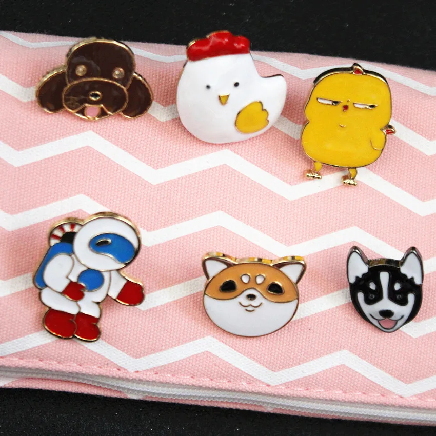 Timlee X003 Free shipping Cartoon Lovely Animal Chick Dog Astronaut Brooch Pins Fashion Jewelry Wholesale | Украшения и