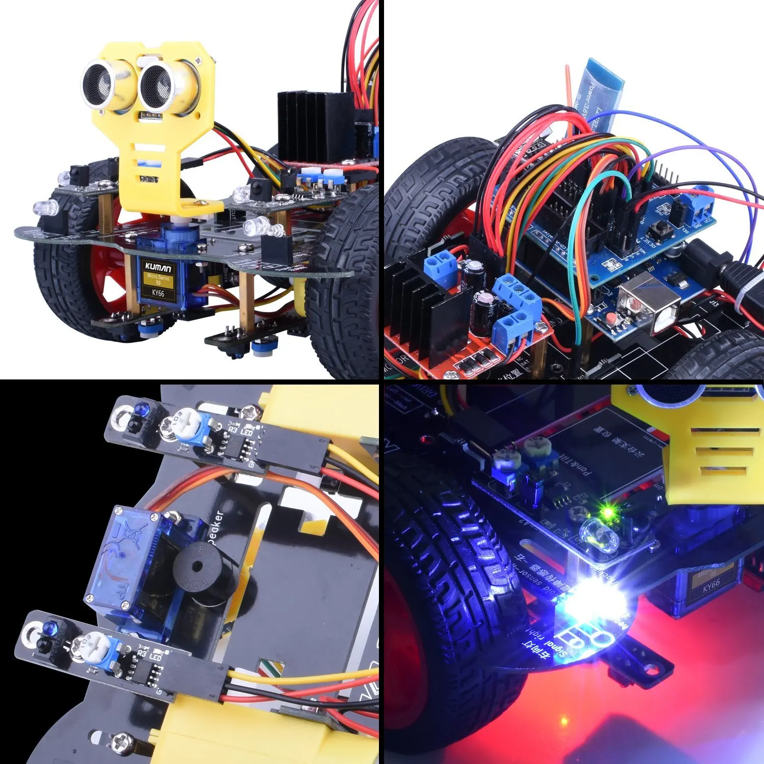 Upgraded Bluetooth RC Smart Robot Car Kit Miroad UNO R3 robotics kit building Sets with Line Tracking Module SM11 | Электроника