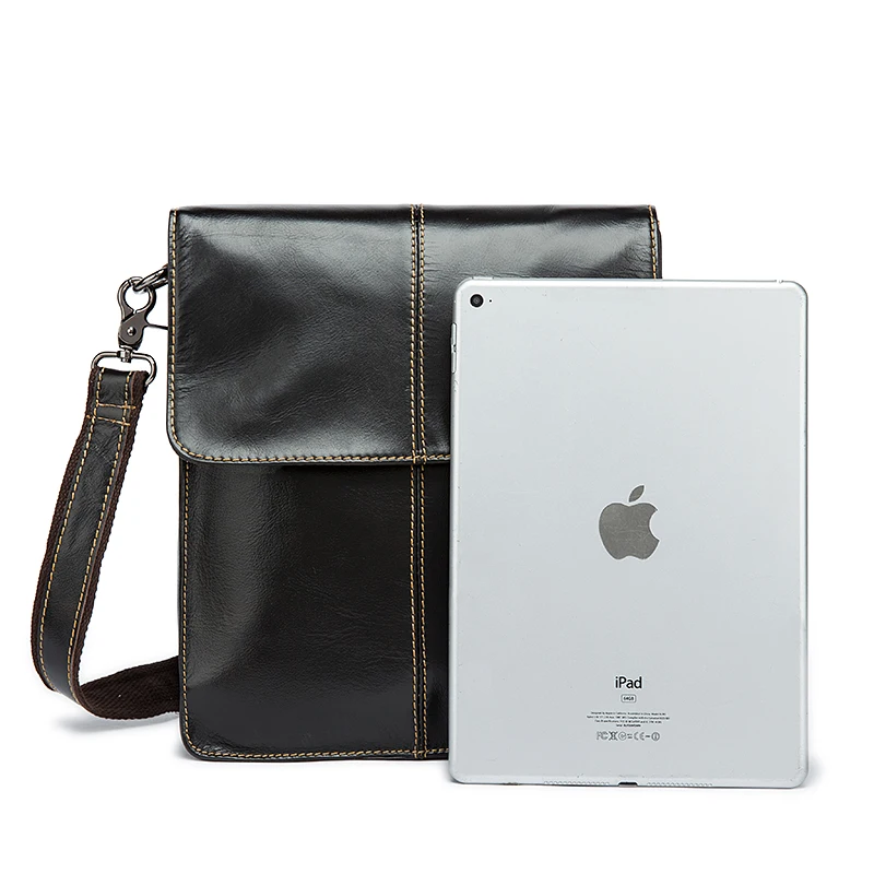 Genuine Leather Messenger Shoulder Women Men Bag Crossbody Cross Briefcase Office Business Work For Handbag Male Tablet Document
