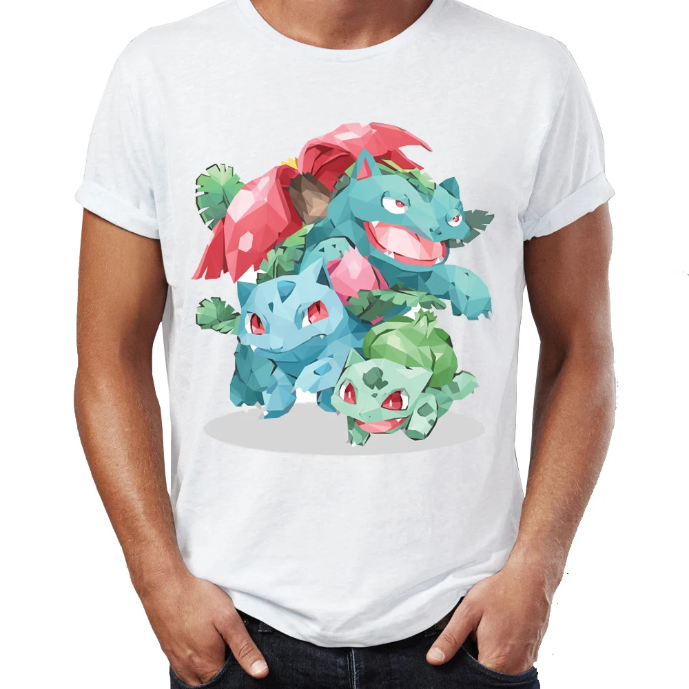3 Для мужчин's футболка Pokemon Тип водяная пожарная машина Squirtle Charmander baublesaur вычурные Потрясающие иллюстрации печатных футболки, топы в стиле Харадзюку - Цвет: 3