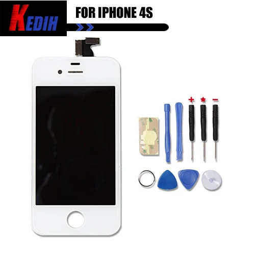 Guarantee LCD Screen + Front Glass Touch Digitizer Replacement Complete Kits For iPhone 4S White Free Shipping | Мобильные телефоны