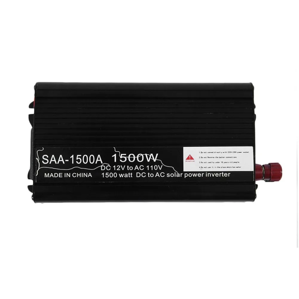 800/1000/1500W фары для автомобилей Алюминий сплав DC12V для AC110V Авто Мощность Инвертер Высокая эффективность преобразования Зарядное устройство преобразователь