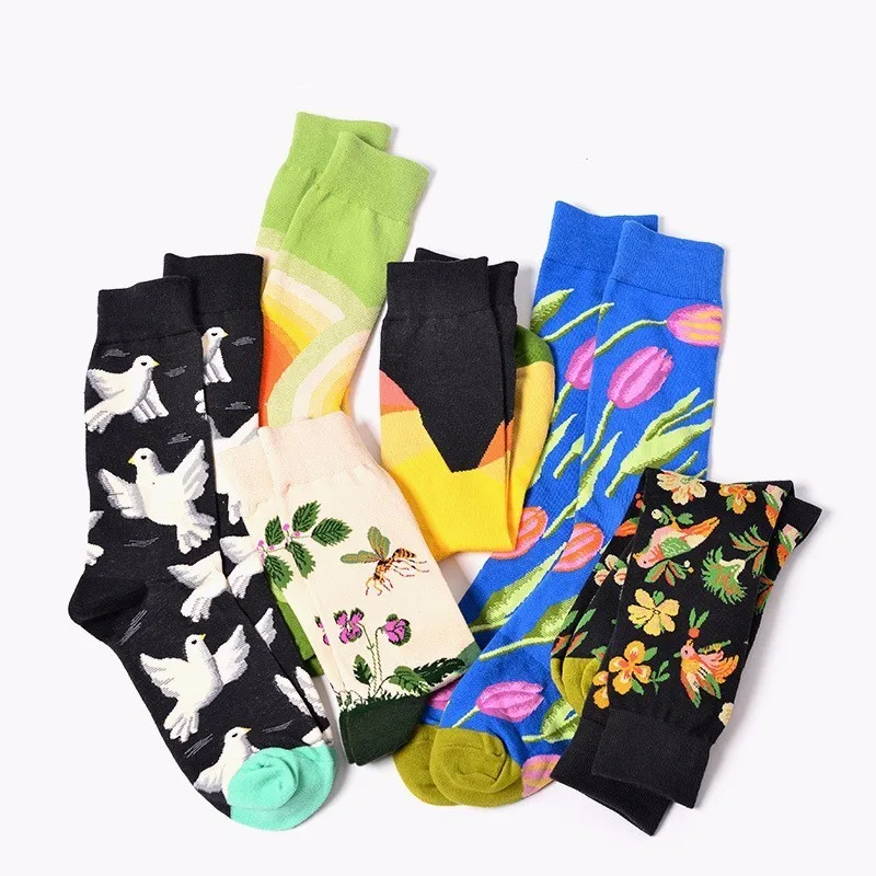 PEONFLY европейские личные брендовые носки мужские счастливого дома на все четыре