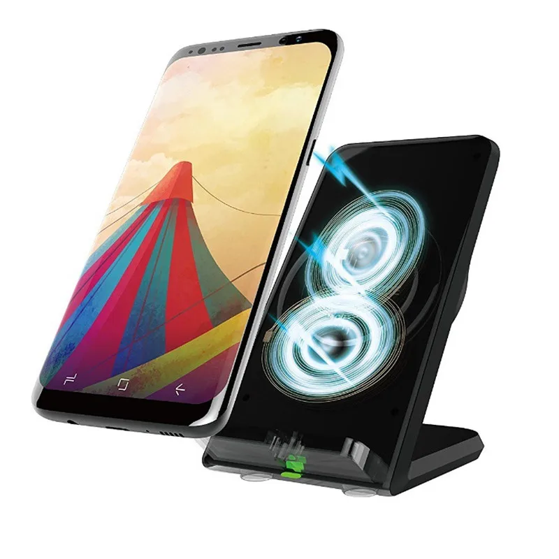 Aterwo 10 Вт Qi Беспроводной Зарядное устройство для samsung S9 S8 S7 Note 9 быстро зарядки iPhone XS