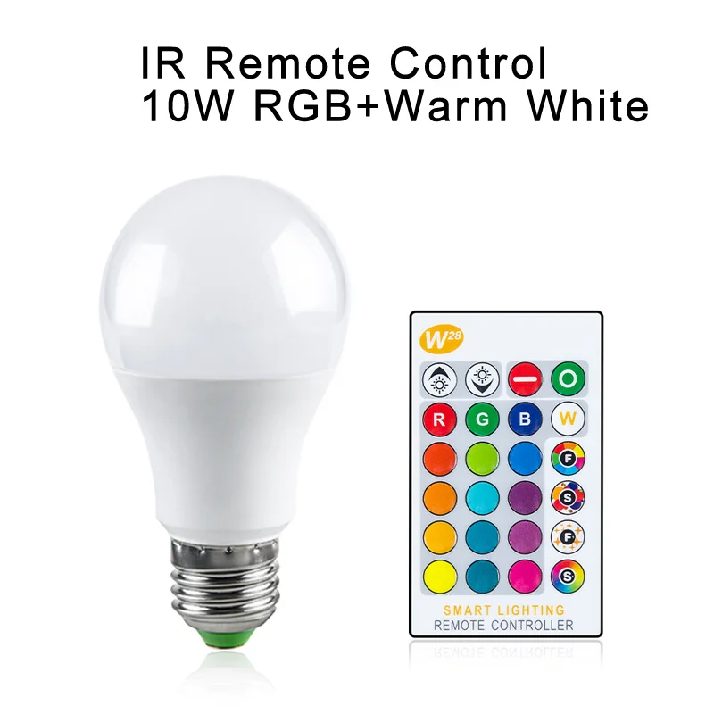 IR RGBWW 10W 85-265 в E27 светодиодный светильник RGB 15 Вт Bluetooth Wifi приложение управление умная лампа 10 Вт RGBW подсветка rgbww лампа ИК пульт дистанционного управления Домашний Светильник ing - Испускаемый цвет: IR RGBWW 10W