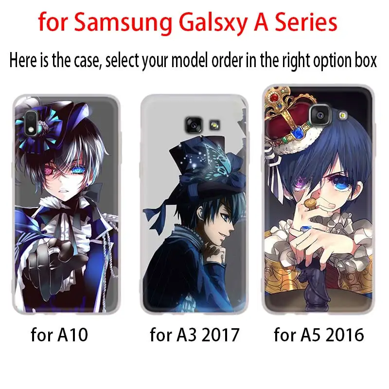 3D мультяшный черный чехол дворецкий для Samsung Galaxy A8 A6 Plus A9 A5 A3 A7 2018 2017 2016 A50 A30 A40 A70 A10 A2