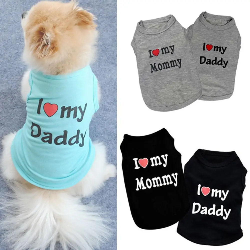 Я люблю свою маму одежда для домашних животных футболка пальто собак|Собачьи