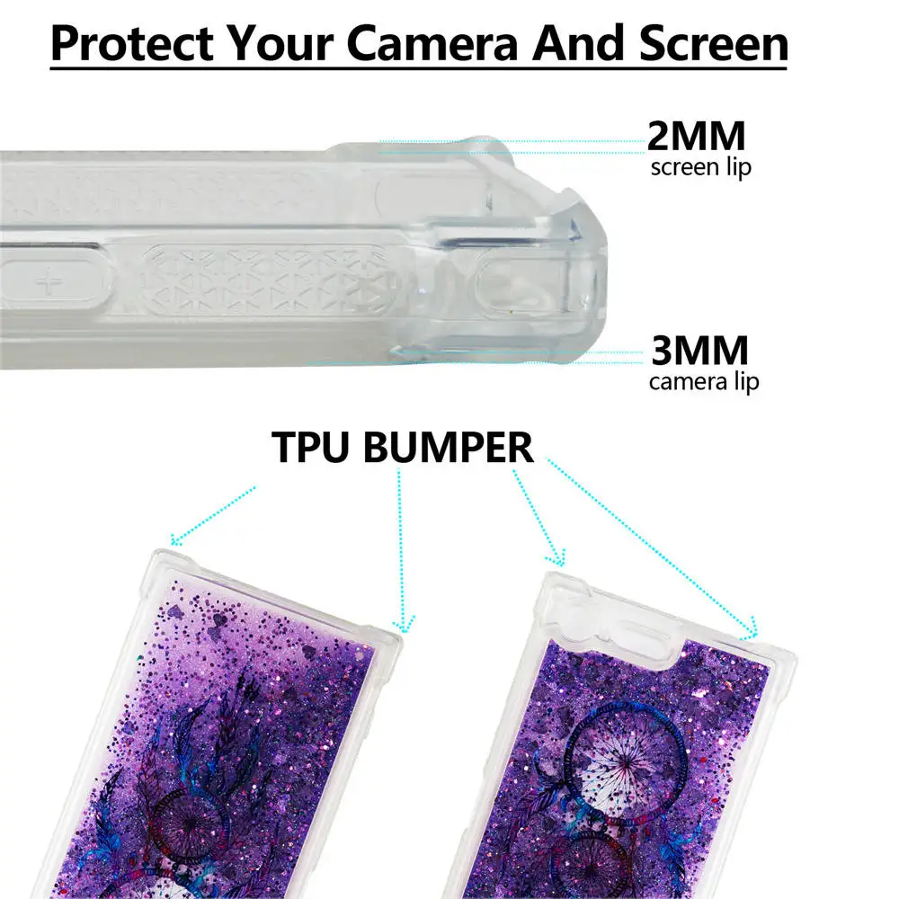 Case On For Sony Xperia XZ Premium SO-04J G8141 G8142 Glitter Quicksands Diamond Stars Covers Dual SIM Cases Shine Full Housing |