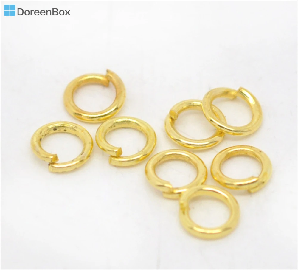 

Кольцо для прыжков золотистого цвета, диаметром 4 мм, Doreen Box, 1800 шт. (B00558)