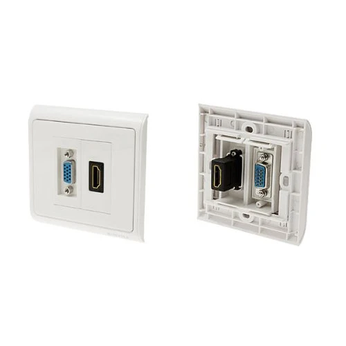 PLA Female HDMI гнездо VGA Jack компонентная композитная видео настенная панель|vga socket|vga wall