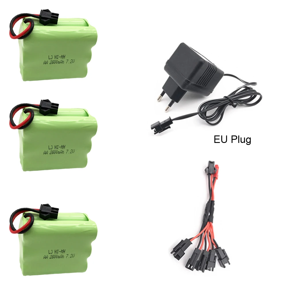 Аккумуляторная батарея 7 2 v 2800 mAh Ni MH AA с зарядным устройством набор кабелей 5 в 1