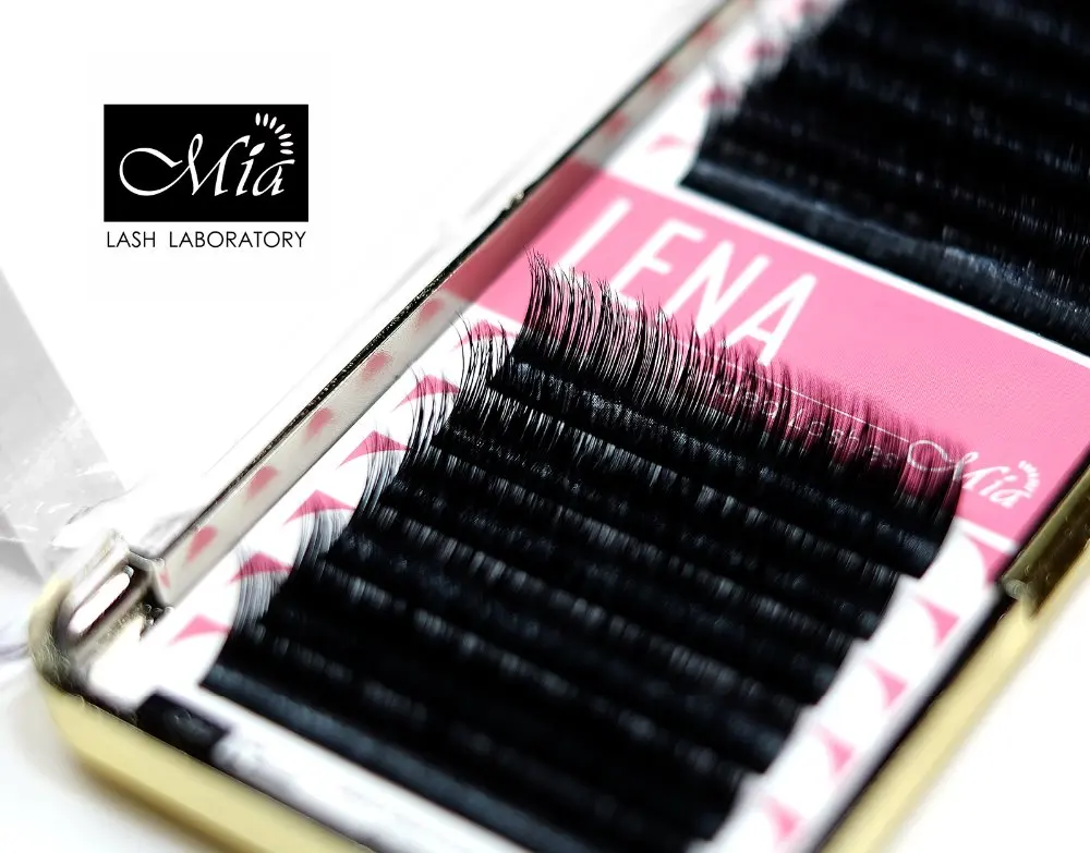 Натуральные норковые накладные ресницы LENA [0 10 ~ 0 12 C/D]|individual eyelash extension|eyelash
