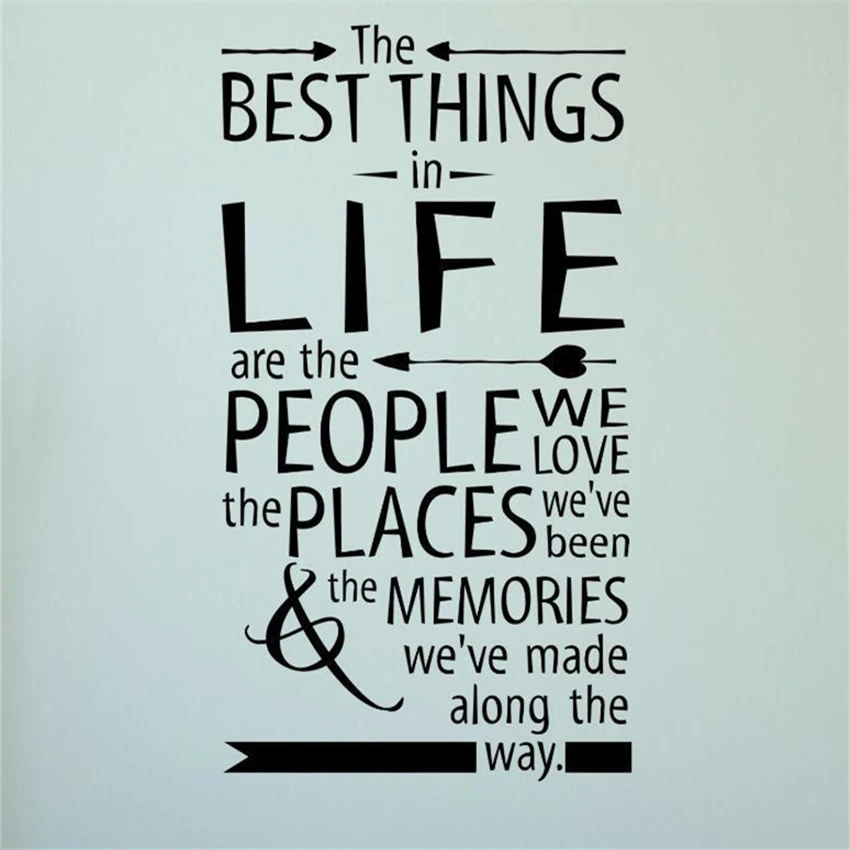 

The Best Things In Life Vinyl Decal Wall Decor Sticker Words Lettering Quote Art Living Bedroom Mural Sticker D815